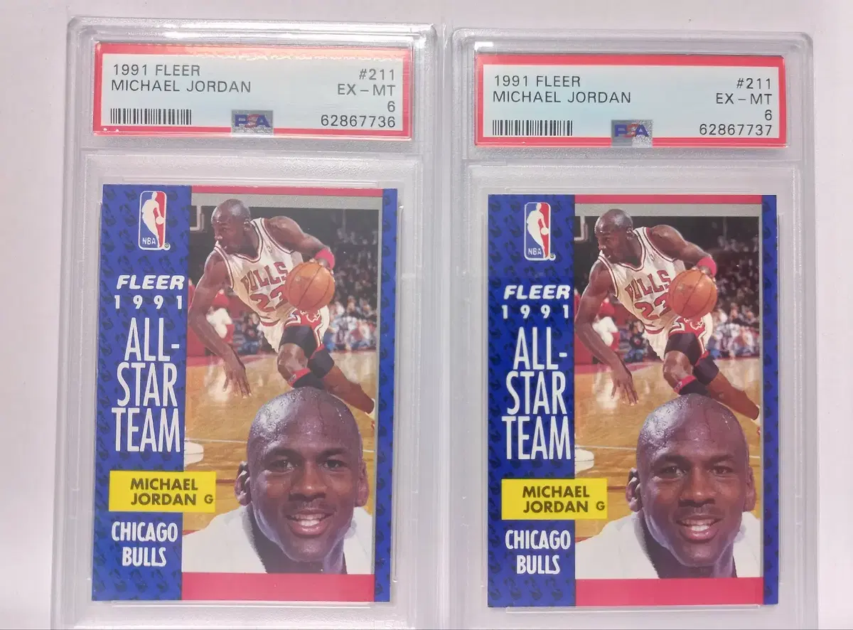 NBA 마이클조던 1991 올스타팀 PSA6